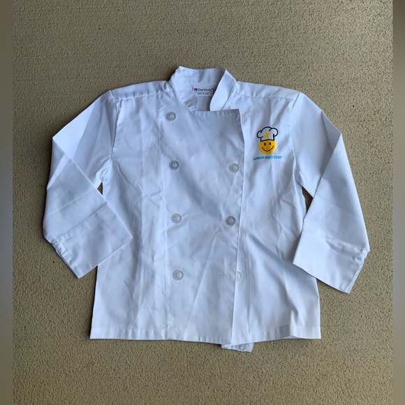 CHEF WORKS Children’s Youth Junior Sous Chef Coat White Size Small Age 4-6 Cute! - Picture 7 of 15